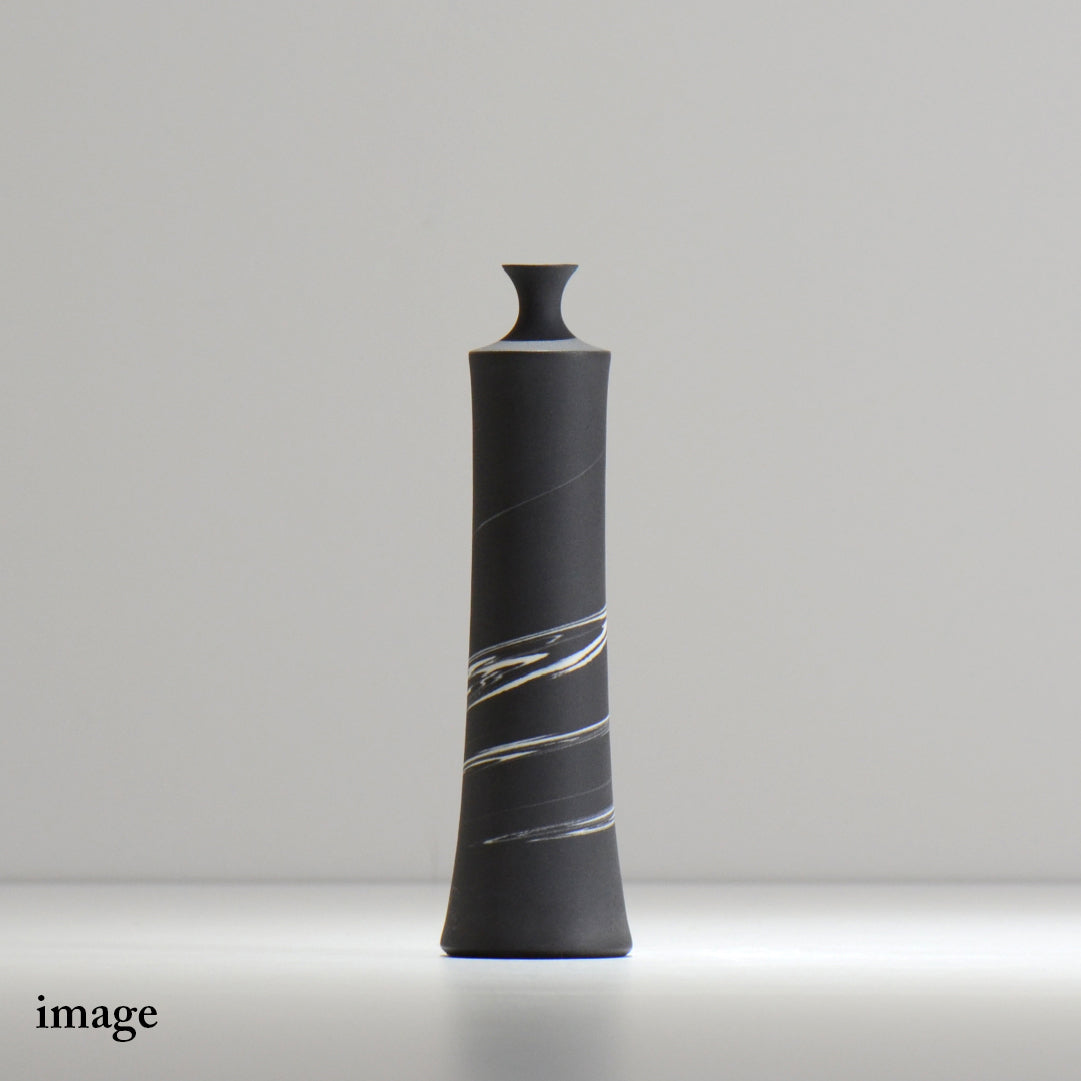 山本真郎 / 黒仙 / kokusen_ichi_xs / 口径約φ1.9cm / 一輪挿し