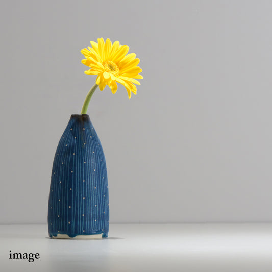 飯沼耕市 / 色彩碧釉 一輪挿し / shiki01_ichi01 / 口径約 φ1.9cm / 花瓶