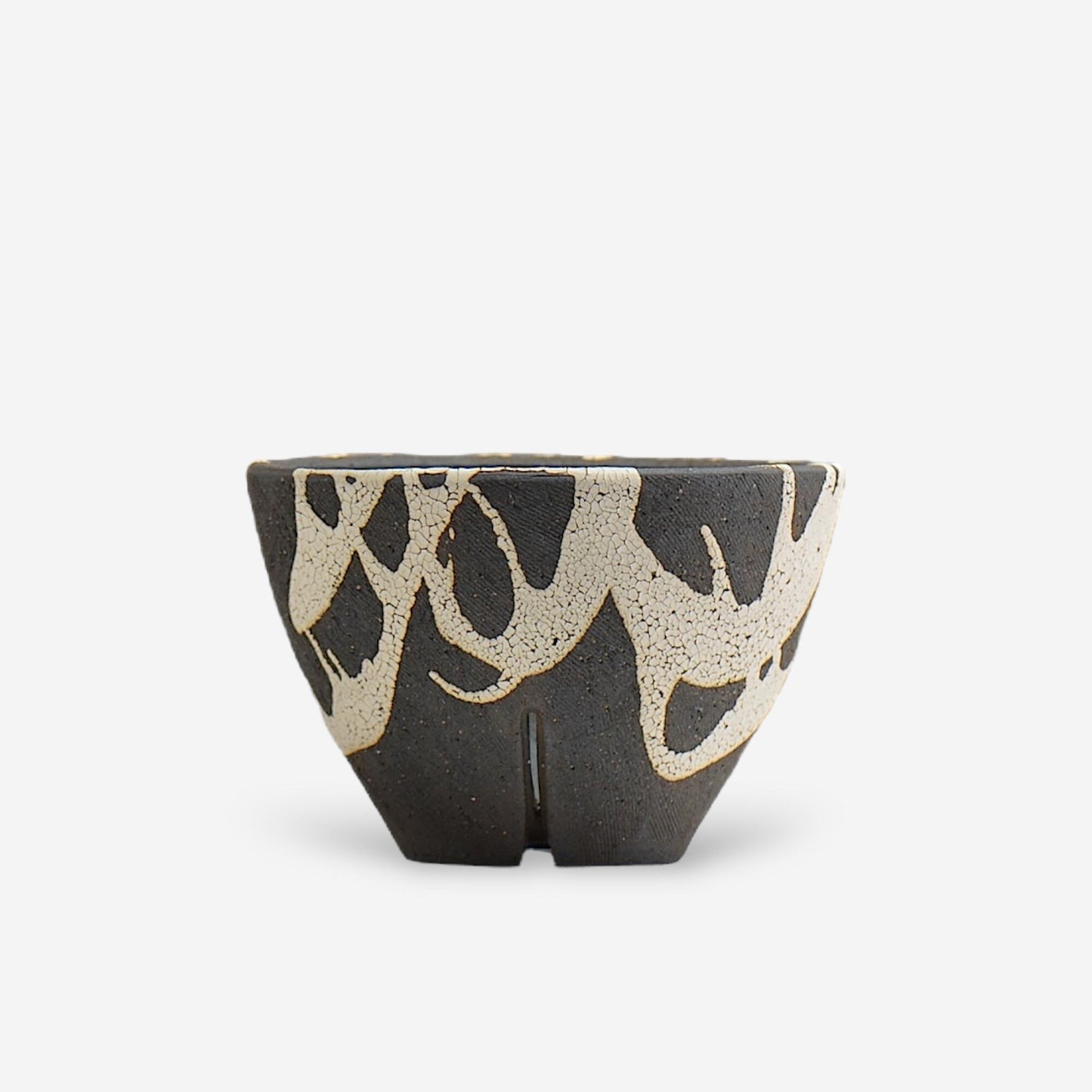 沼野 秀章 / 黒二白 / M / Nu02_bwh012/ 約φ13.2cm / 植木鉢