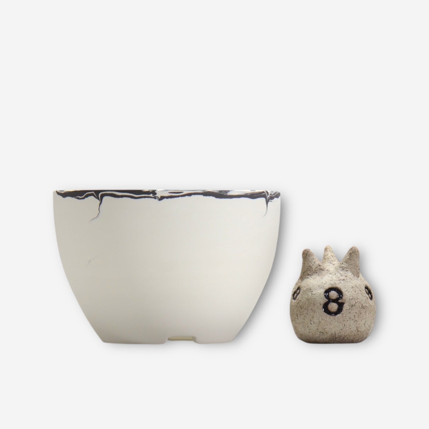 22.山本真郎 / 白仙  / hakusen_02_big  / 大鉢 /  約 φ19.5cm / 植木鉢