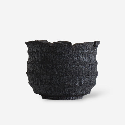 菊地元野 / AVOCADO BORDER ブラック 06 / L / 約φ13.5cm / 植木鉢