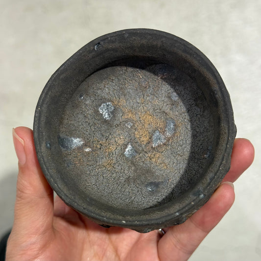 菊地元野 / マンガン釉 ぐい呑み / kg_04/ 酒器 / お正月に /お祝い