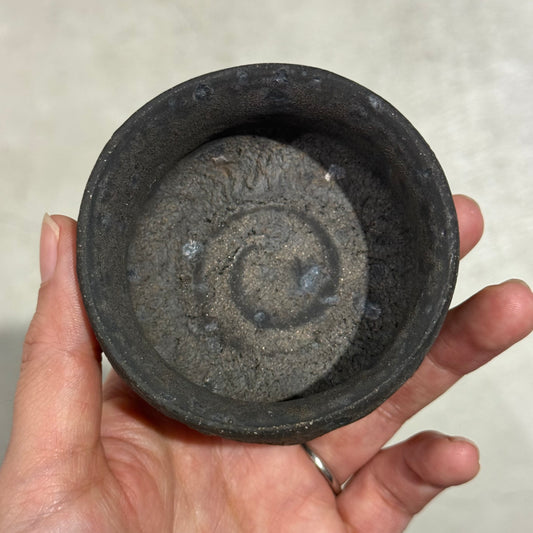 菊地元野 / マンガン釉 ぐい呑み / kg_03/ 酒器 / お正月に /お祝い