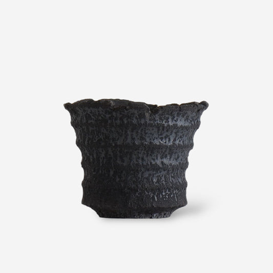 菊地元野 / AVOCADO BORDER ブラック 05 / M / 約φ11cm / 植木鉢