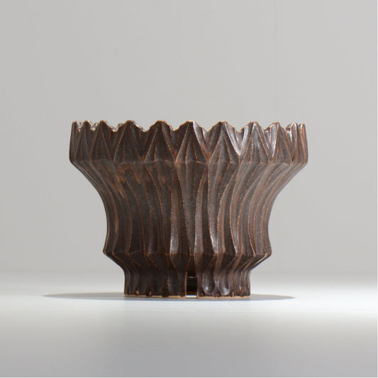 中野 明彦 / KIRIKO‗n10 / 約 φ15cm / L / ダークブラウン / 植木鉢