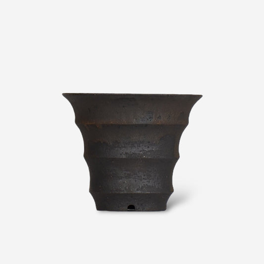 I - moniee / KUROKINUN07 - 03 / 約 φ12.8cm / 植木鉢