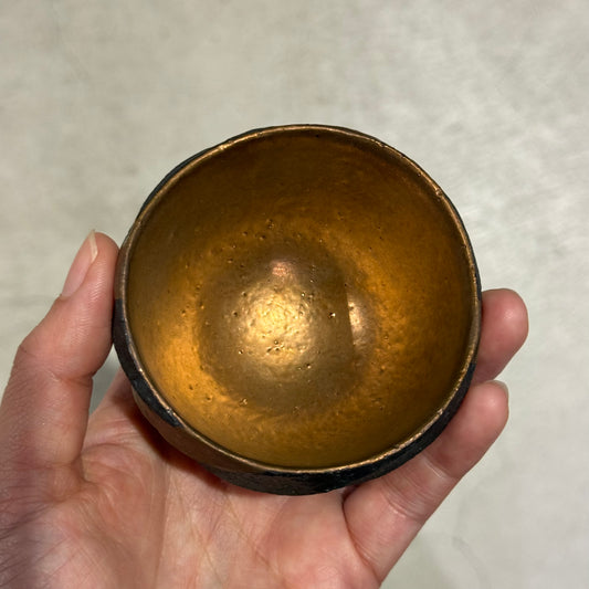 沖 誠 / bronzeラスター彩ぐい呑 / om_06 / 酒器 / お正月に /お祝い