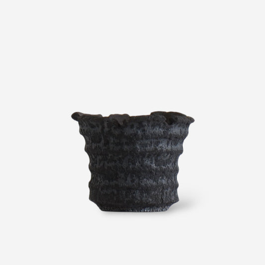 菊地元野 / AVOCADO BORDER ブラック 05 / S / 約φ7.5cm / 植木鉢