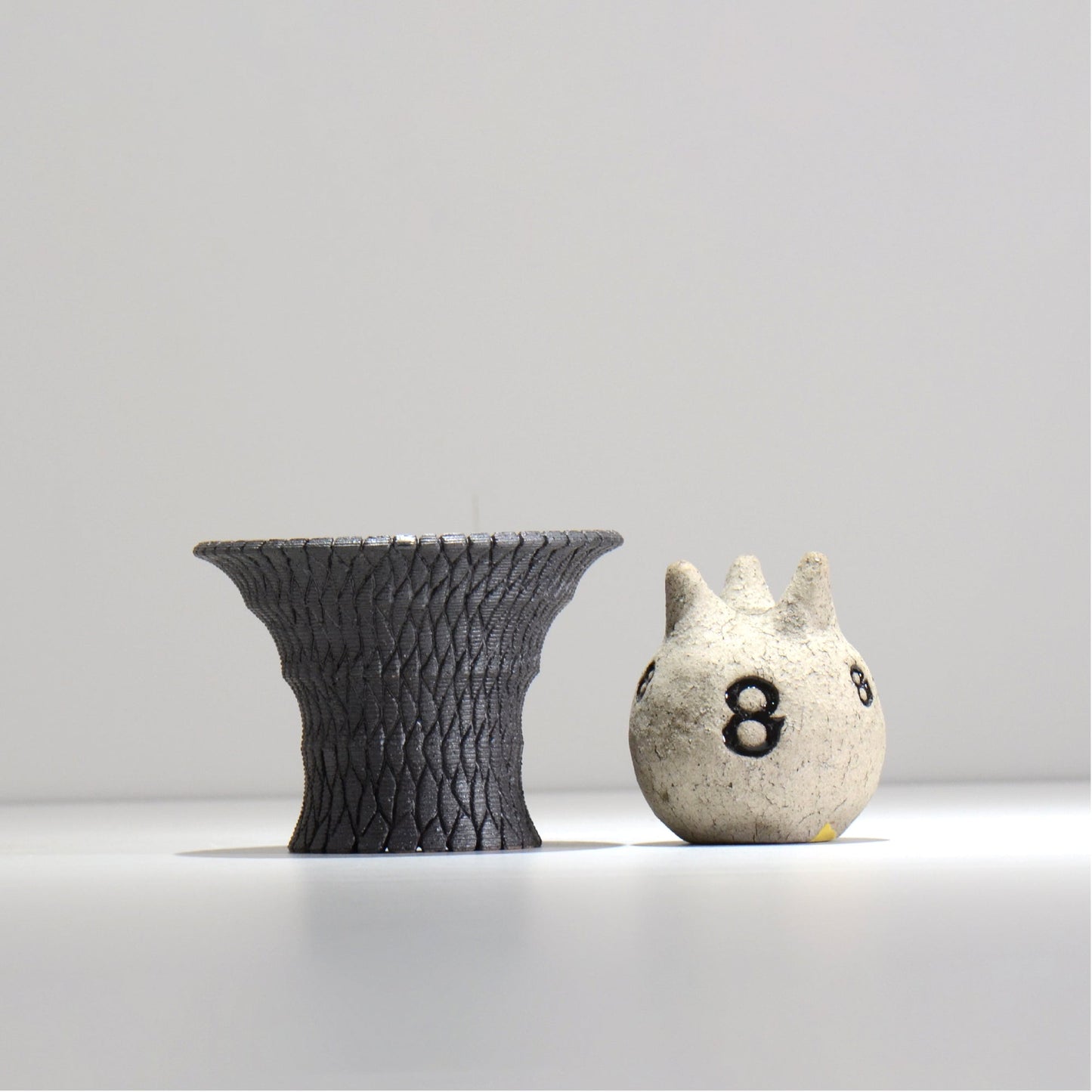 沖誠 / BARK_BLACK_01/ 約φ12~12.8cm  / 植木鉢