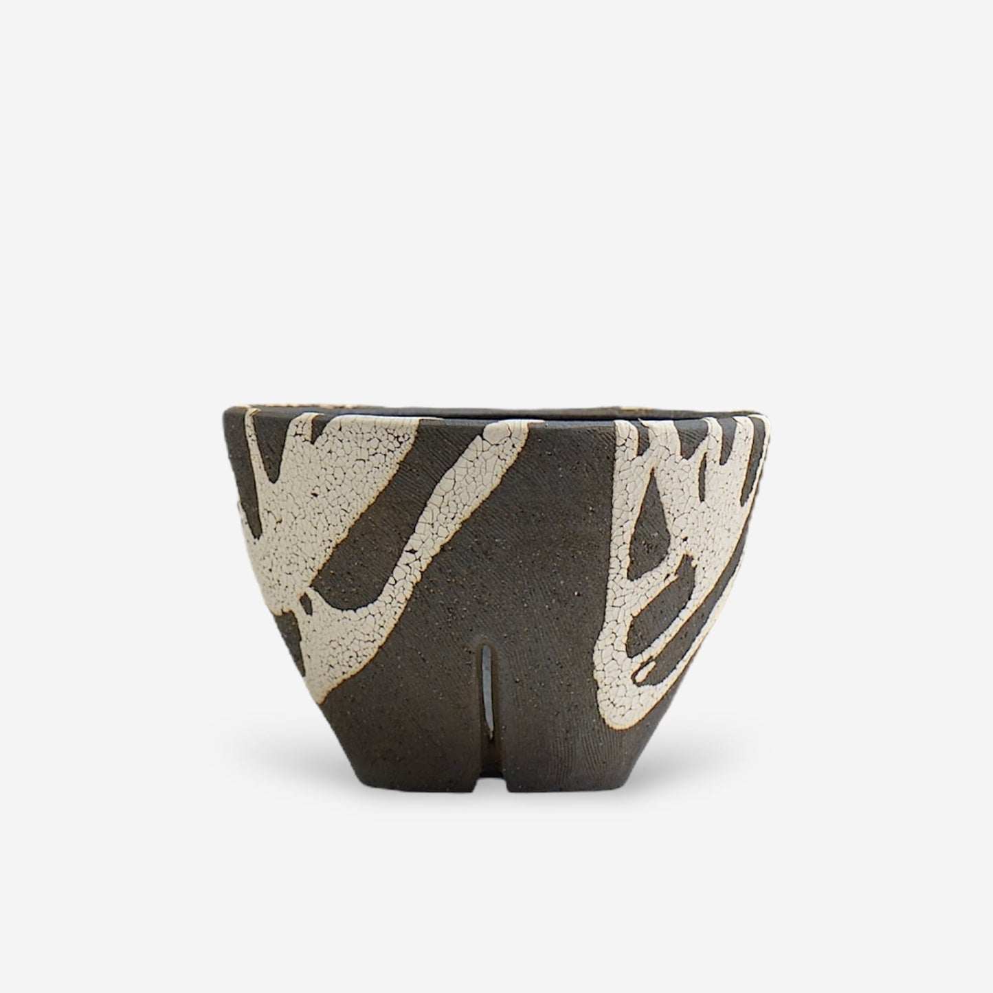 沼野 秀章 / 黒二白 / M / Nu02_bwh012/ 約φ13.2cm / 植木鉢