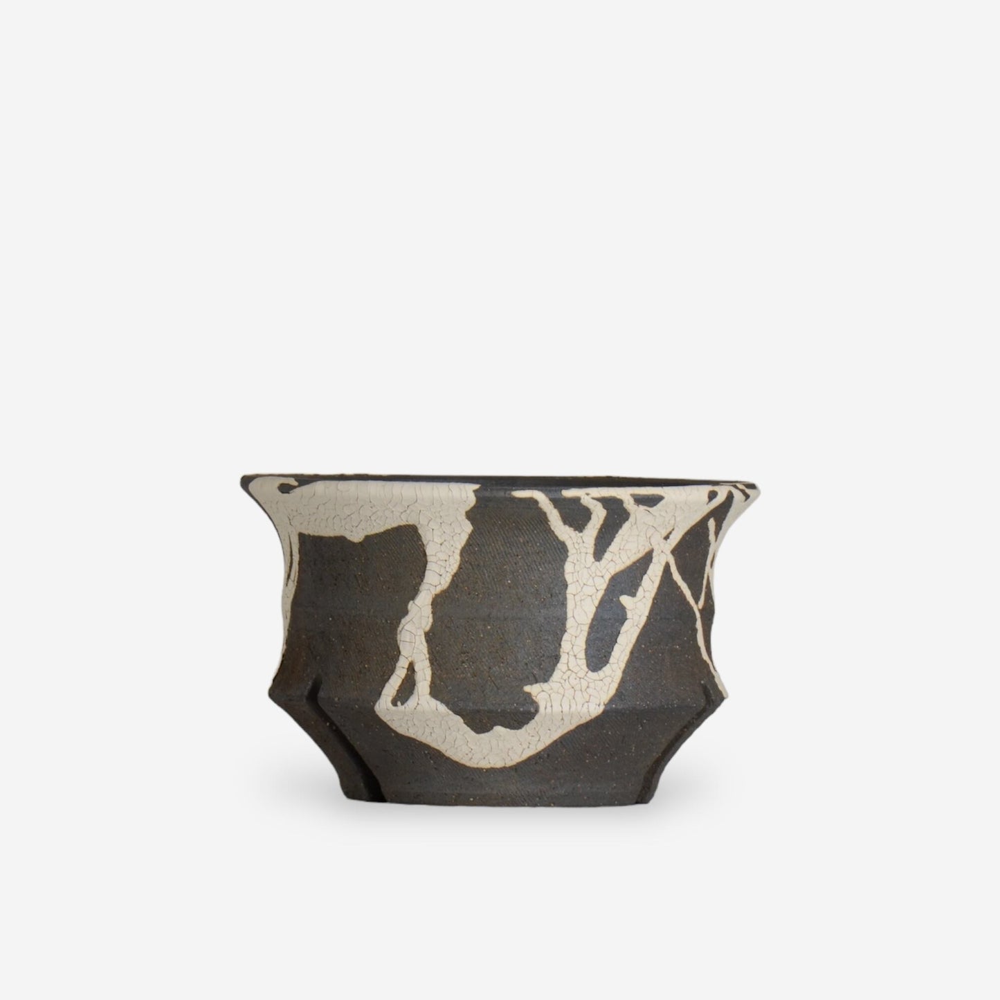 沼野 秀章 / 黒二白 / M / Nu01_bwh019/ 約φ14.0cm / 植木鉢