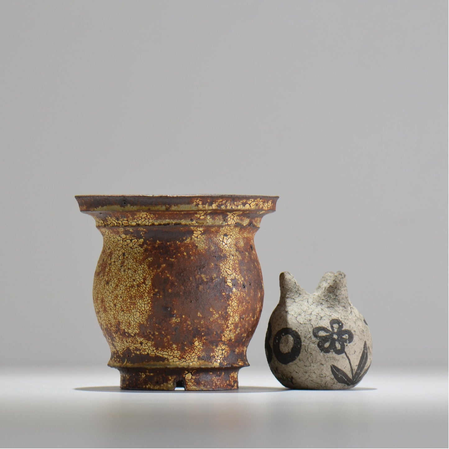 山下太 / ASOBO 罅(ひび)/ 19 / 約 φ14.2cm / 植木鉢