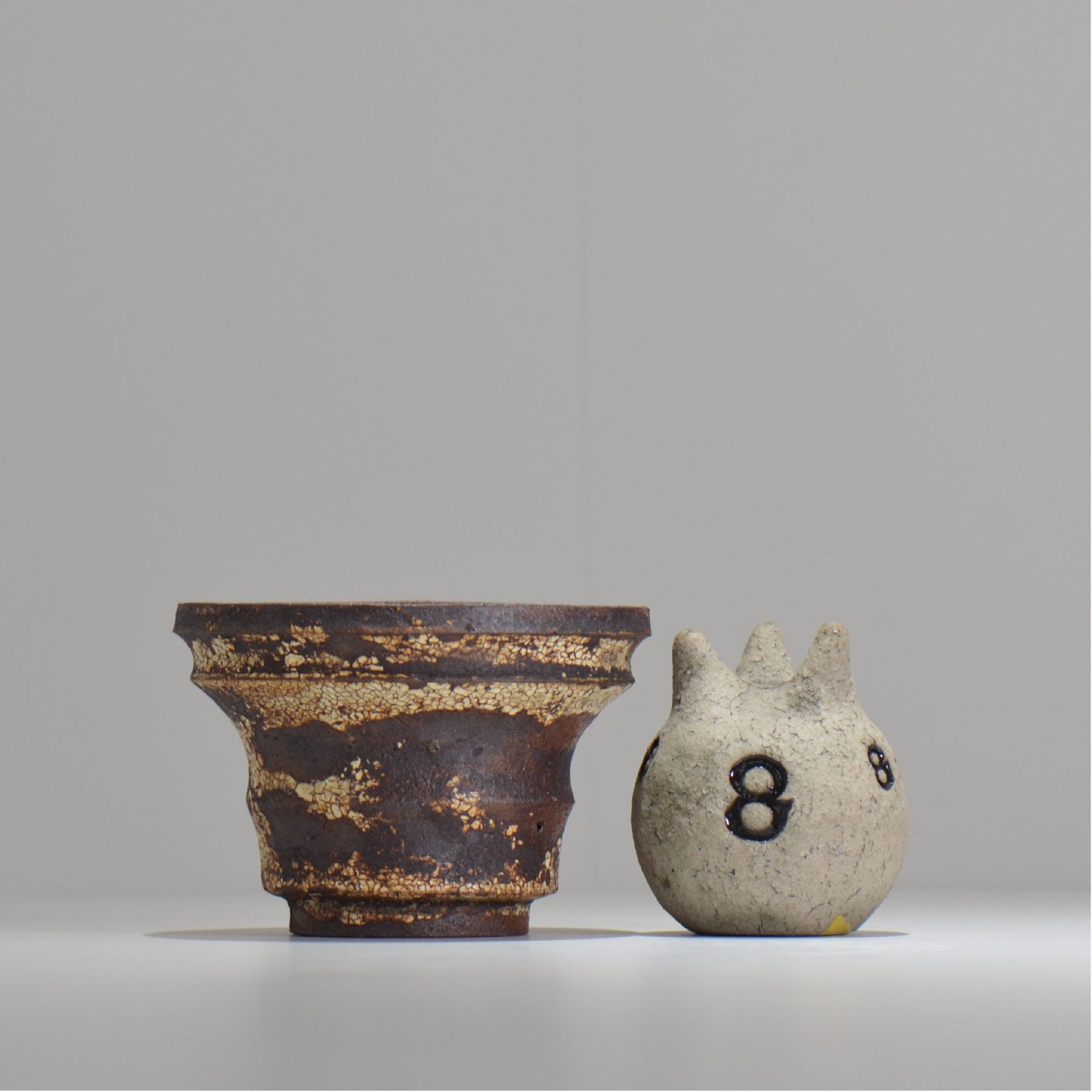 山下太 / ASOBO 罅(ひび)/ 25 / 約 φ12.7cm / 植木鉢