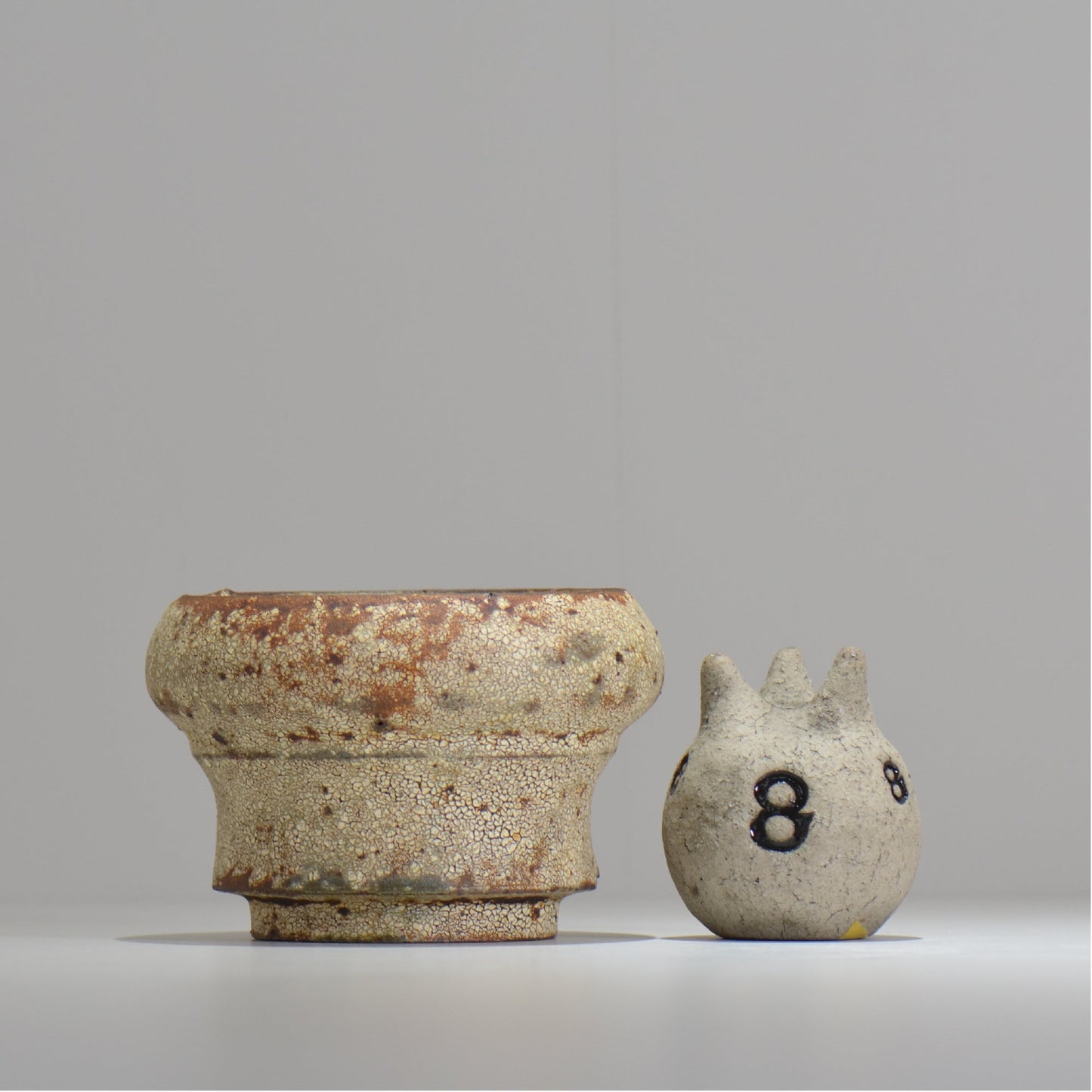 山下太 / ASOBO 罅(ひび)/ 34 / 約 φ12.3cm / 植木鉢