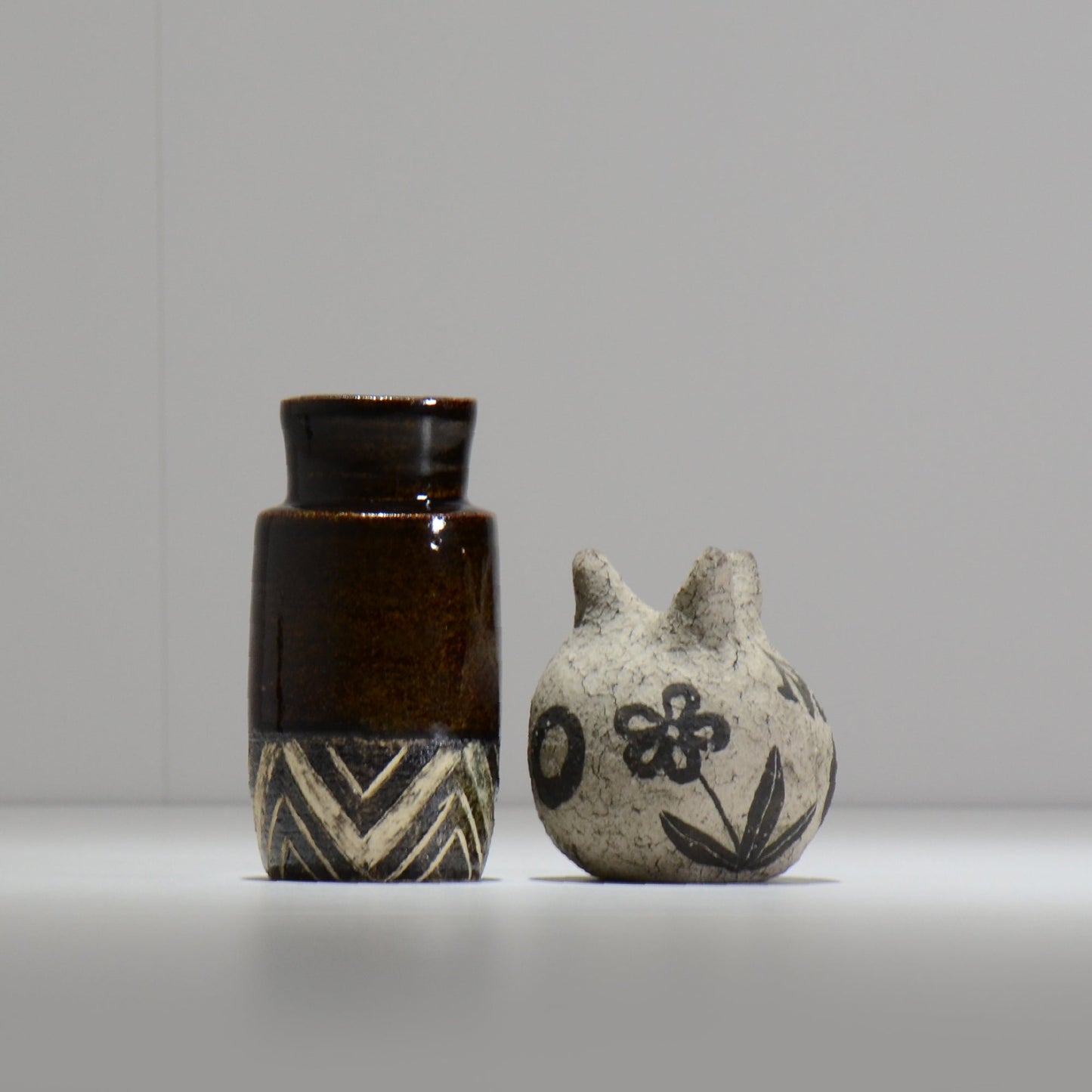 鈴木典子/ 一輪挿し / folk art02_ichi02 / 約 φ6.3cm / 花瓶
