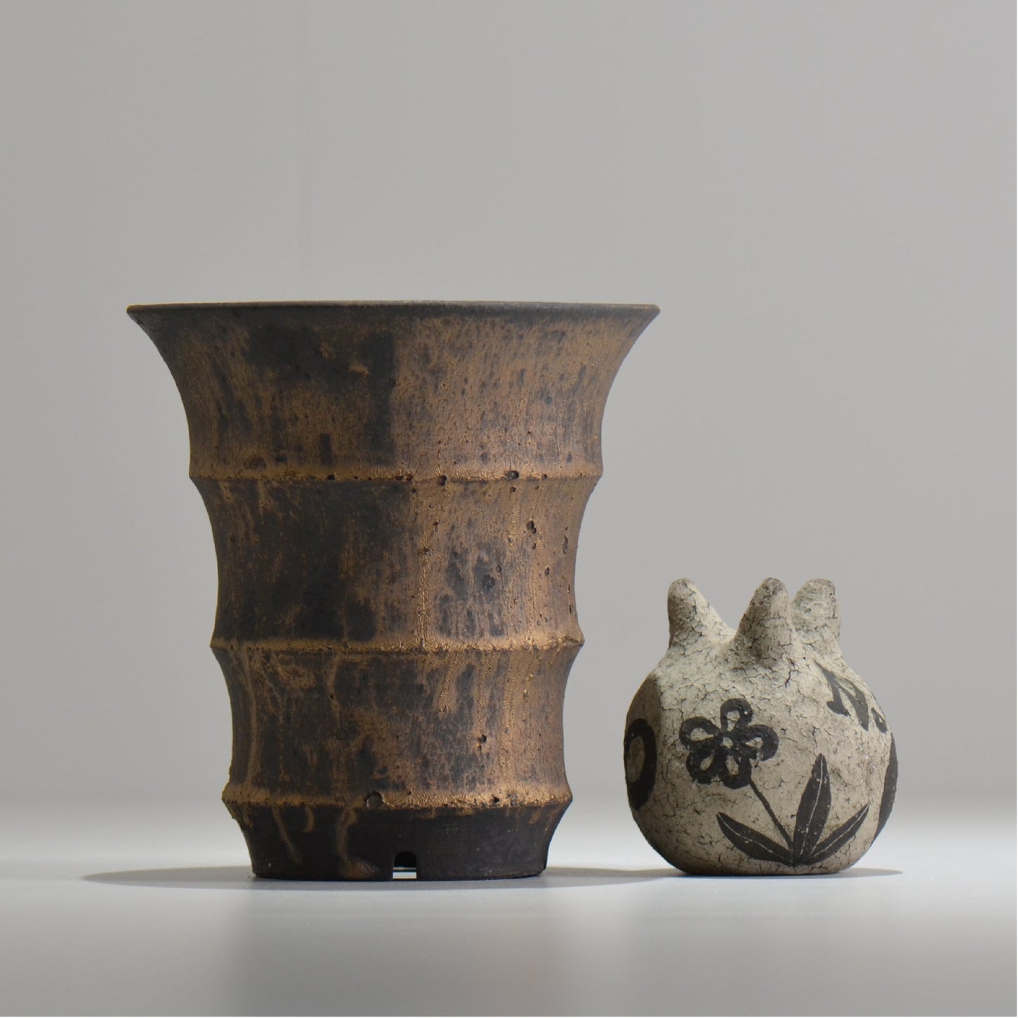 I - moniee / KUROKINUN/ im_kk10_m / 約 φ15cm / 植木鉢