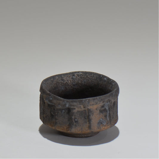 菊地元野 / マンガン釉 ぐい呑み / kg_03