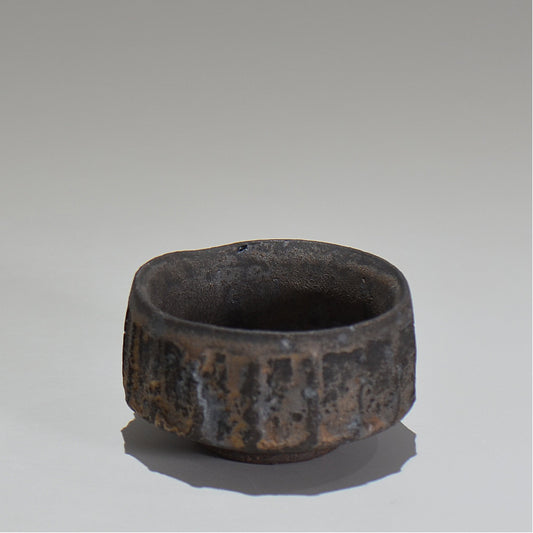 菊地元野 / マンガン釉 ぐい呑み / kg_04