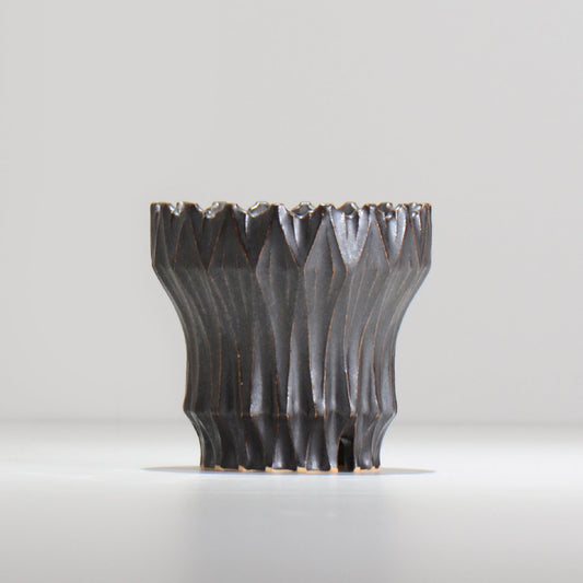 中野 明彦 / KIRIKO_d16 / 約 φ10.3cm / S / ブラック / 植木鉢