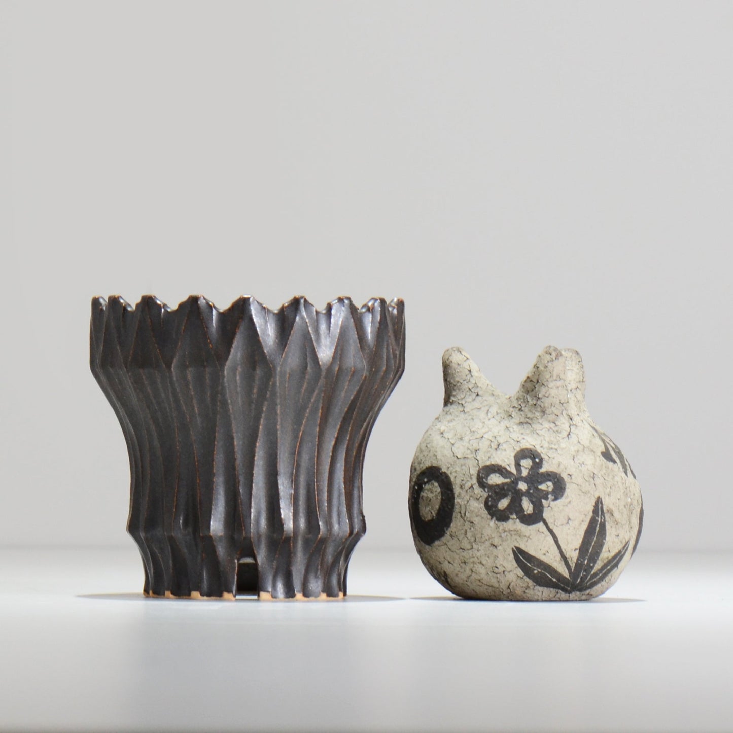 中野 明彦 / KIRIKO_d16 / 約 φ10.3cm / S / ブラック / 植木鉢