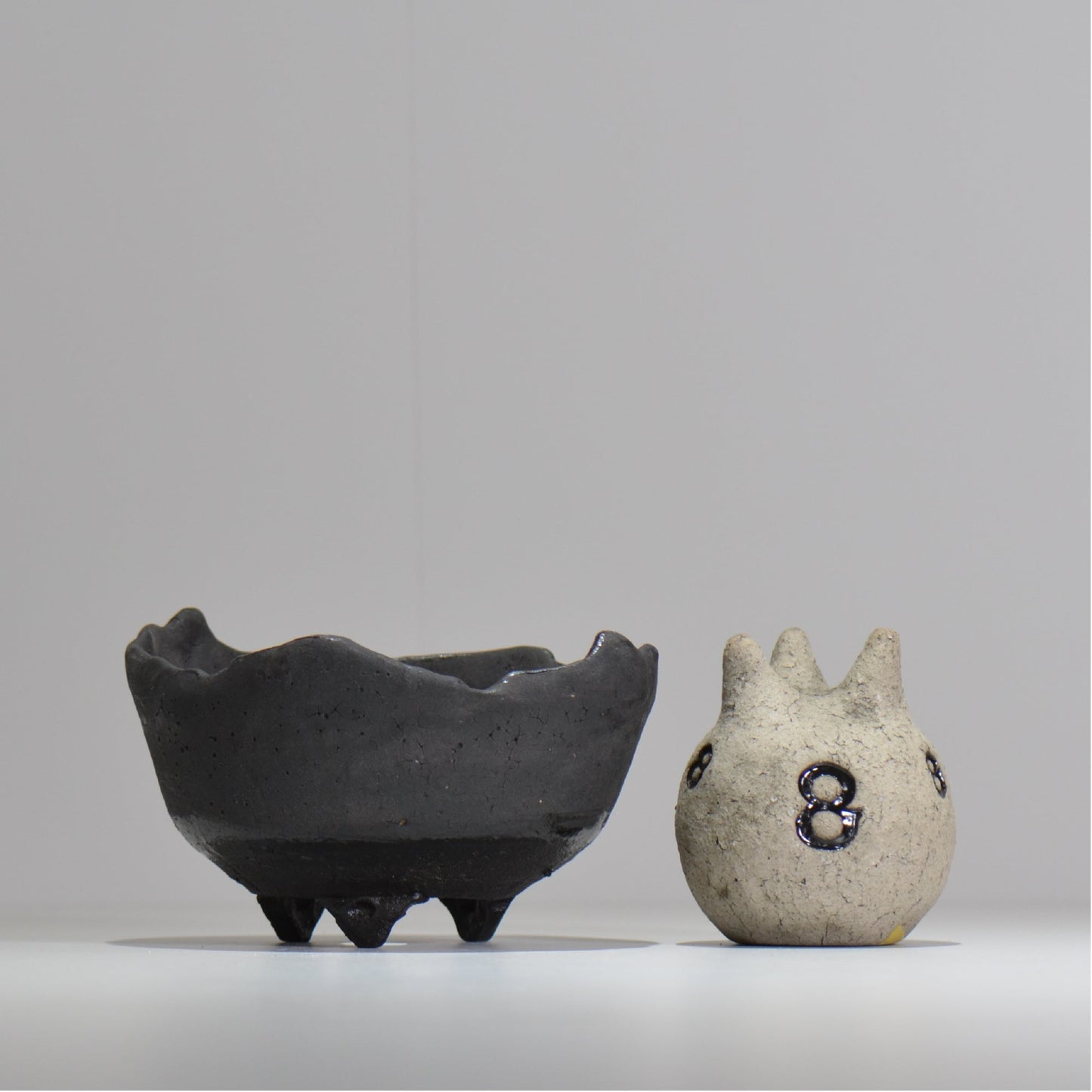 川合牧人 / UROKO POT BLACK / km_urkb01_m / 約φ13cm / 植木鉢