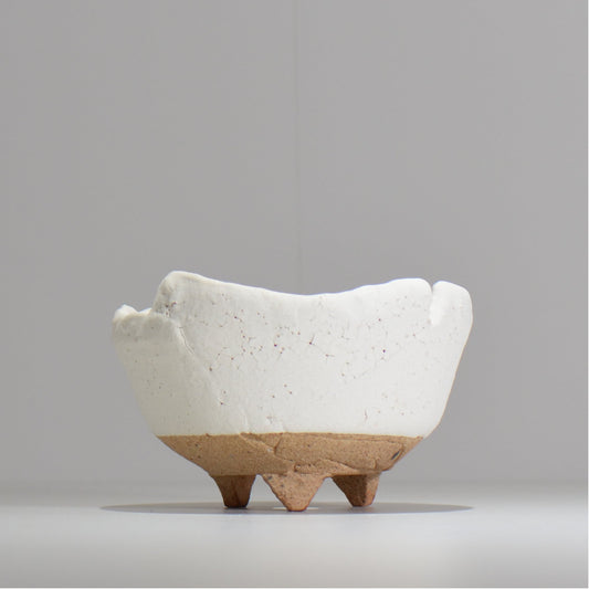 川合牧人 / UROKO POT WHITE/ km_urkw02_m / 約φ14cm / 植木鉢