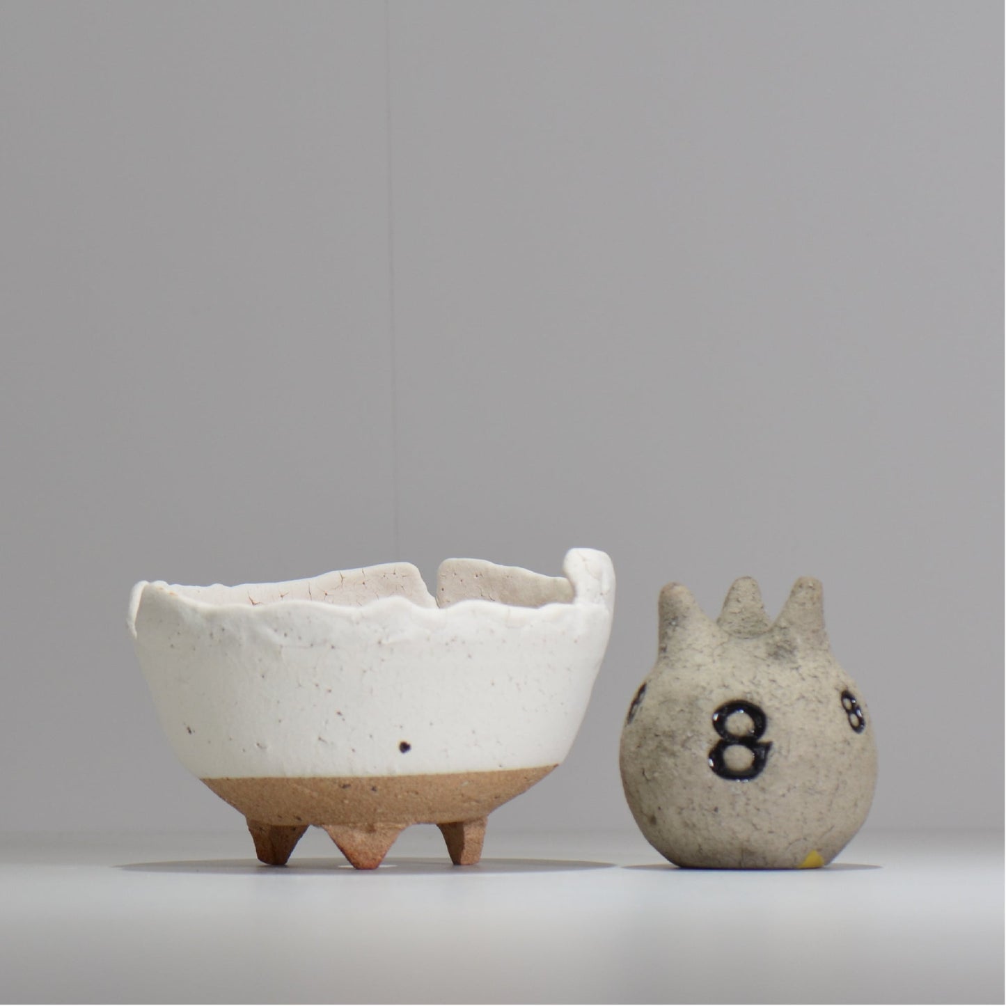 川合牧人 / UROKO POT WHITE/ km_urkw02_m / 約φ14cm / 植木鉢