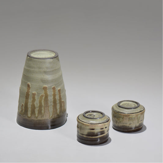 仲田 唯希人 / 笠間長石釉片口ぐい呑みセット / ny_02