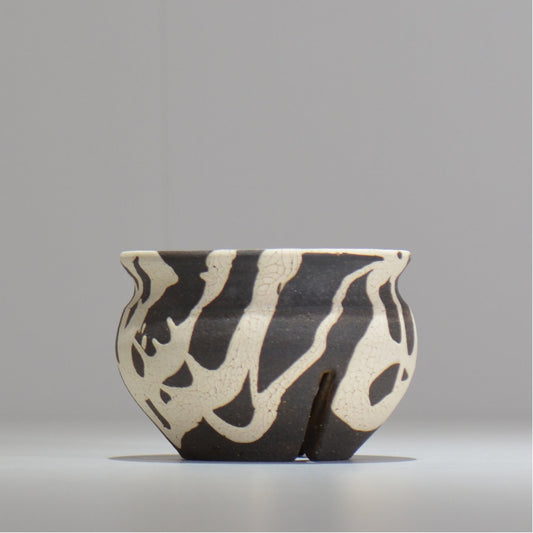 沼野 秀章 / 黒二白 / S / nh2_bwh02_s / 約φ10.9cm / 植木鉢
