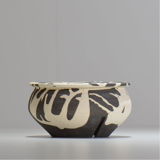 沼野 秀章 / 黒二白 / M / nh2_bwh13_m/ 約φ15cm / 植木鉢