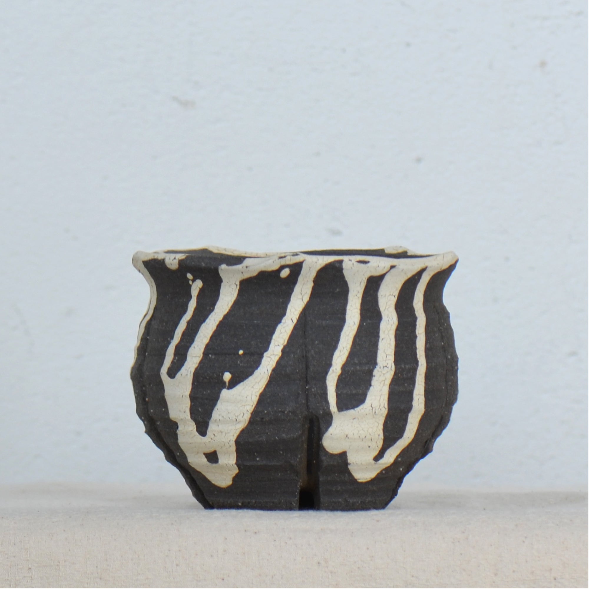 沼野 秀章 / 黒二白 / nh5_bw09_s / 約φ10.5cm / 植木鉢 – ハチラボ