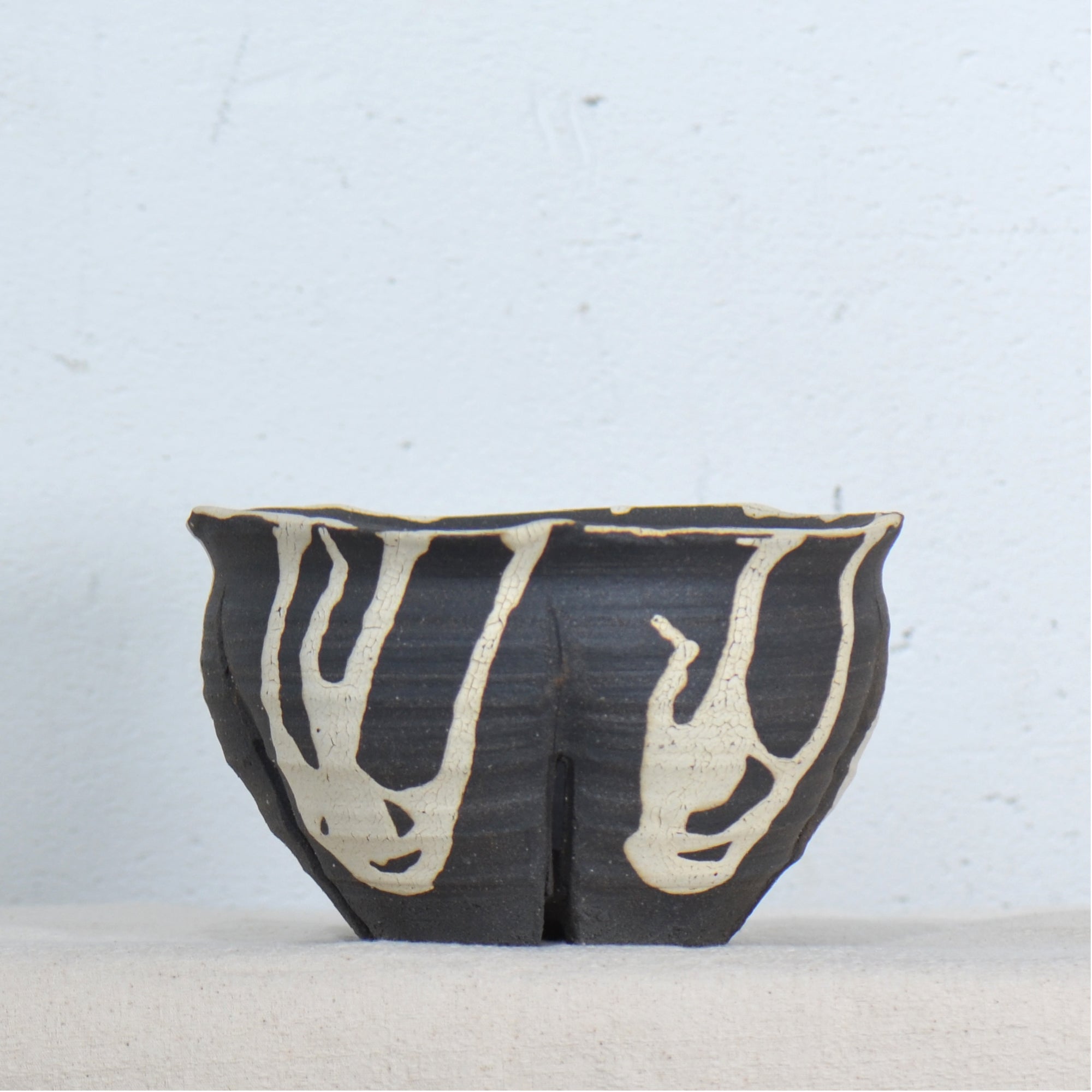 沼野 秀章 / 黒二白 / nh5_bw15_l / 約φ15.7cm / 植木鉢 – ハチラボ