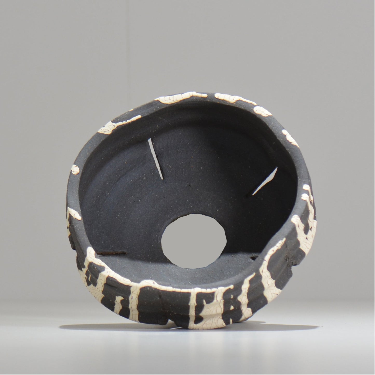 沼野 秀章 / 黒二白 / S / nh_bw17_m/ 約φ15cm / 植木鉢