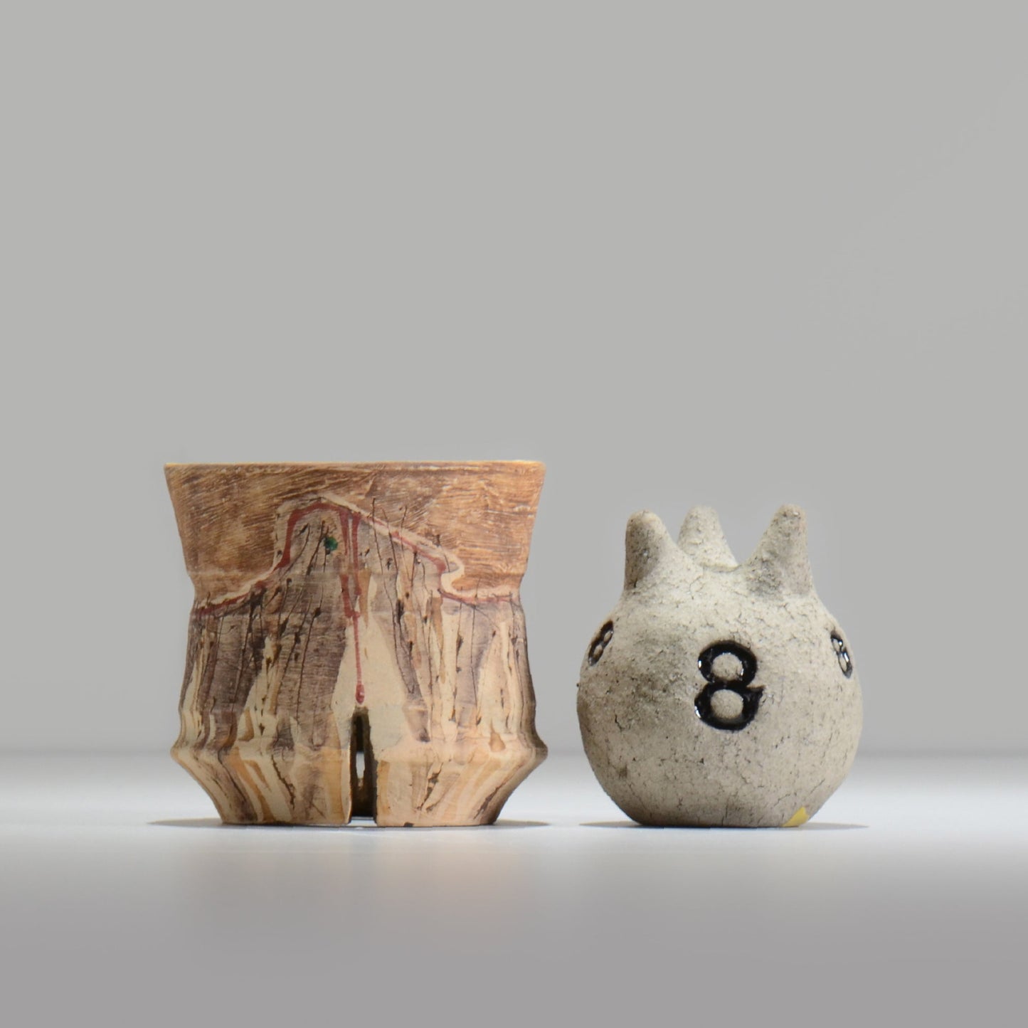 沼野秀章 / 刻ム音 / nu02_so08_s / 約 φ10cm  /  植木鉢