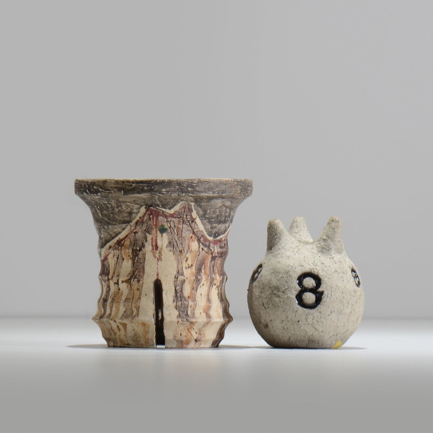 沼野秀章 / 刻ム音 / nu02_so10_s / 約 φ11.5cm  /  植木鉢