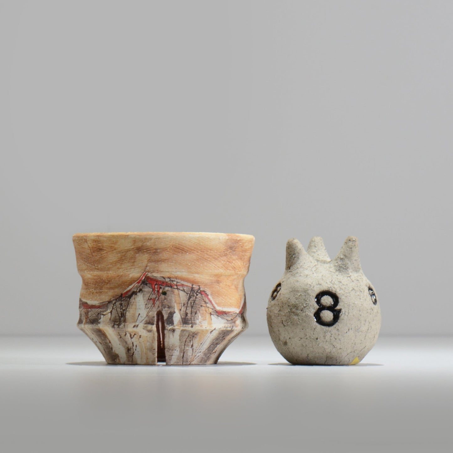 沼野秀章 / 刻ム音 / nu02_so11_s / 約 φ11.8cm  /  植木鉢