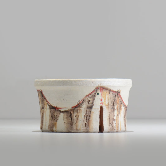 沼野秀章 / 刻ム音 / nu02_so15_m / 約 φ14.8cm / 植木鉢