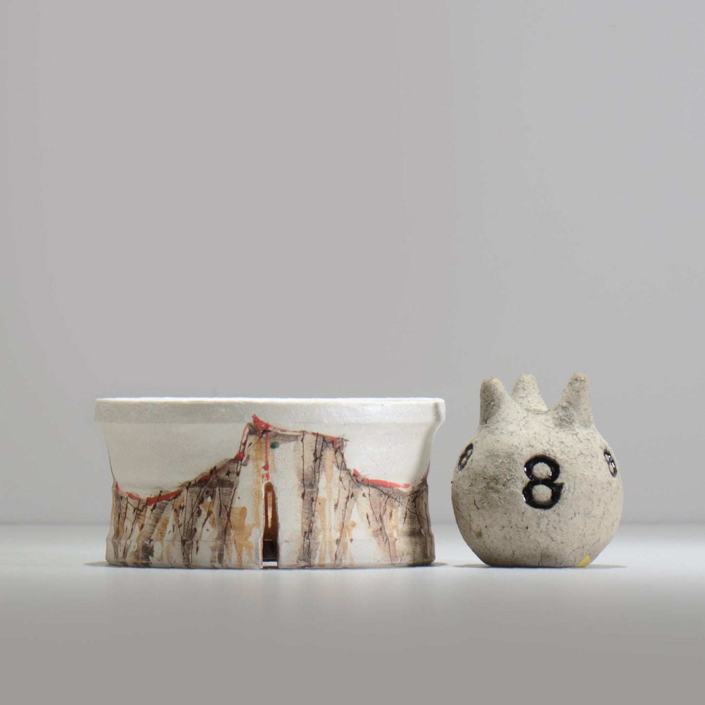 沼野秀章 / 刻ム音 / nu02_so16_l / 約 φ15.7cm  /  植木鉢