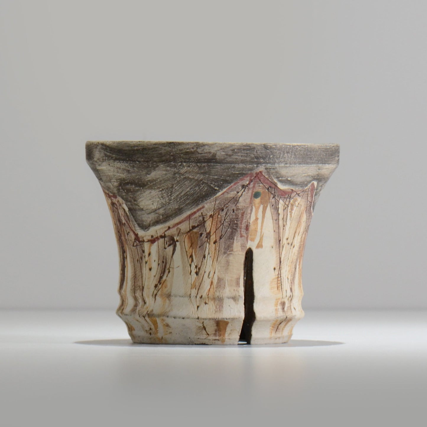 沼野秀章 / 刻ム音 / nu02_so17_m / 約 φ14.7cm / 植木鉢