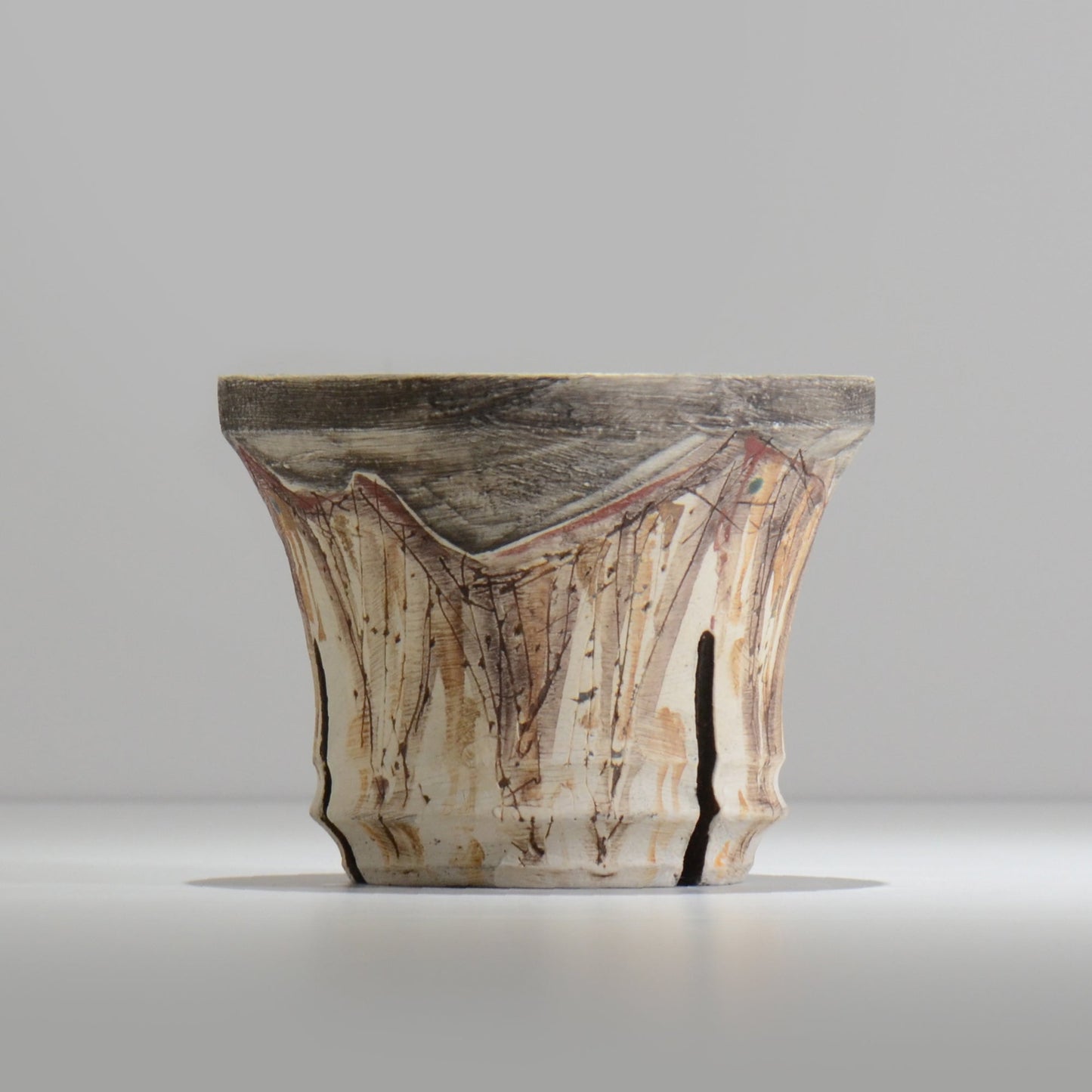 沼野秀章 / 刻ム音 / nu02_so17_m / 約 φ14.7cm / 植木鉢