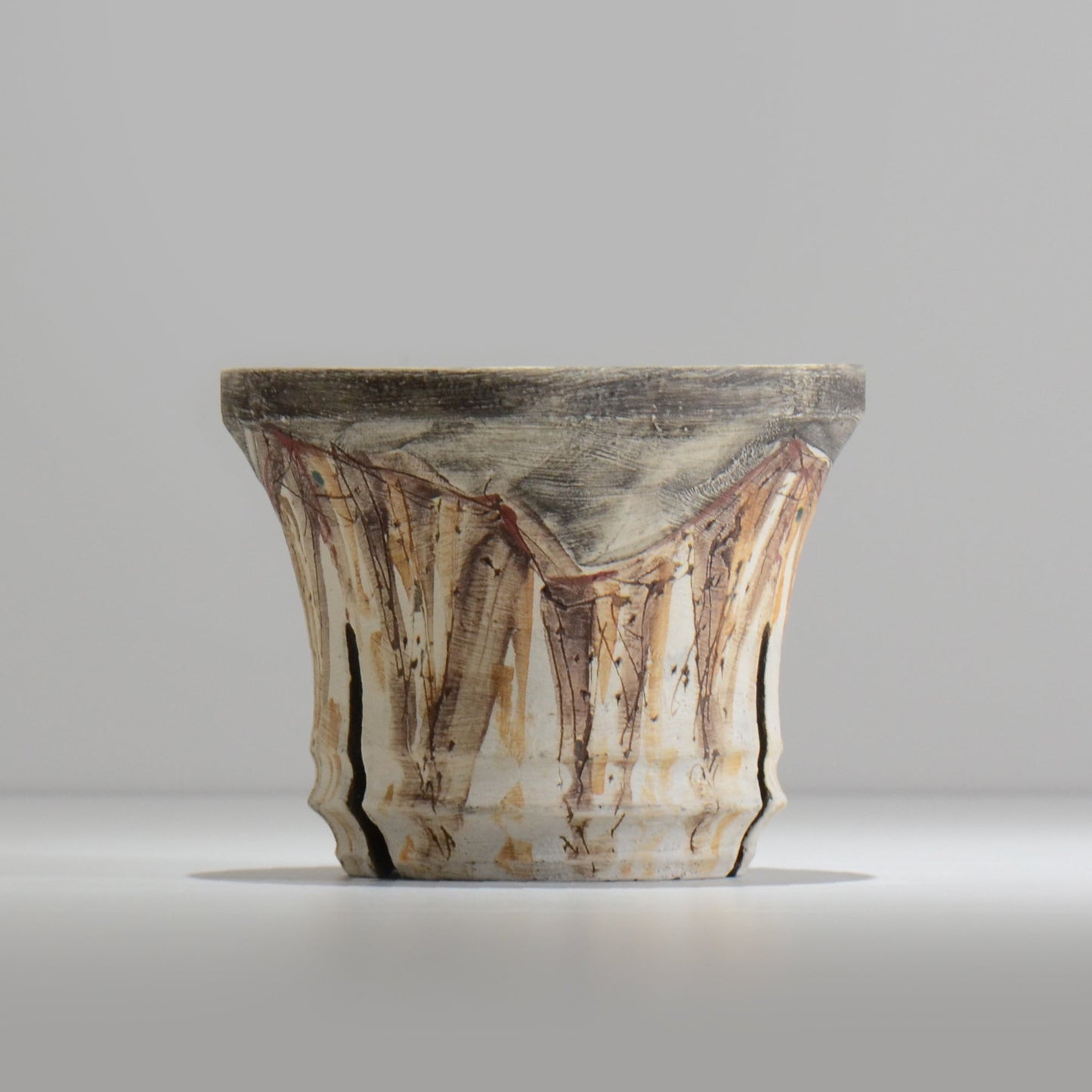 沼野秀章 / 刻ム音 / nu02_so17_m / 約 φ14.7cm / 植木鉢