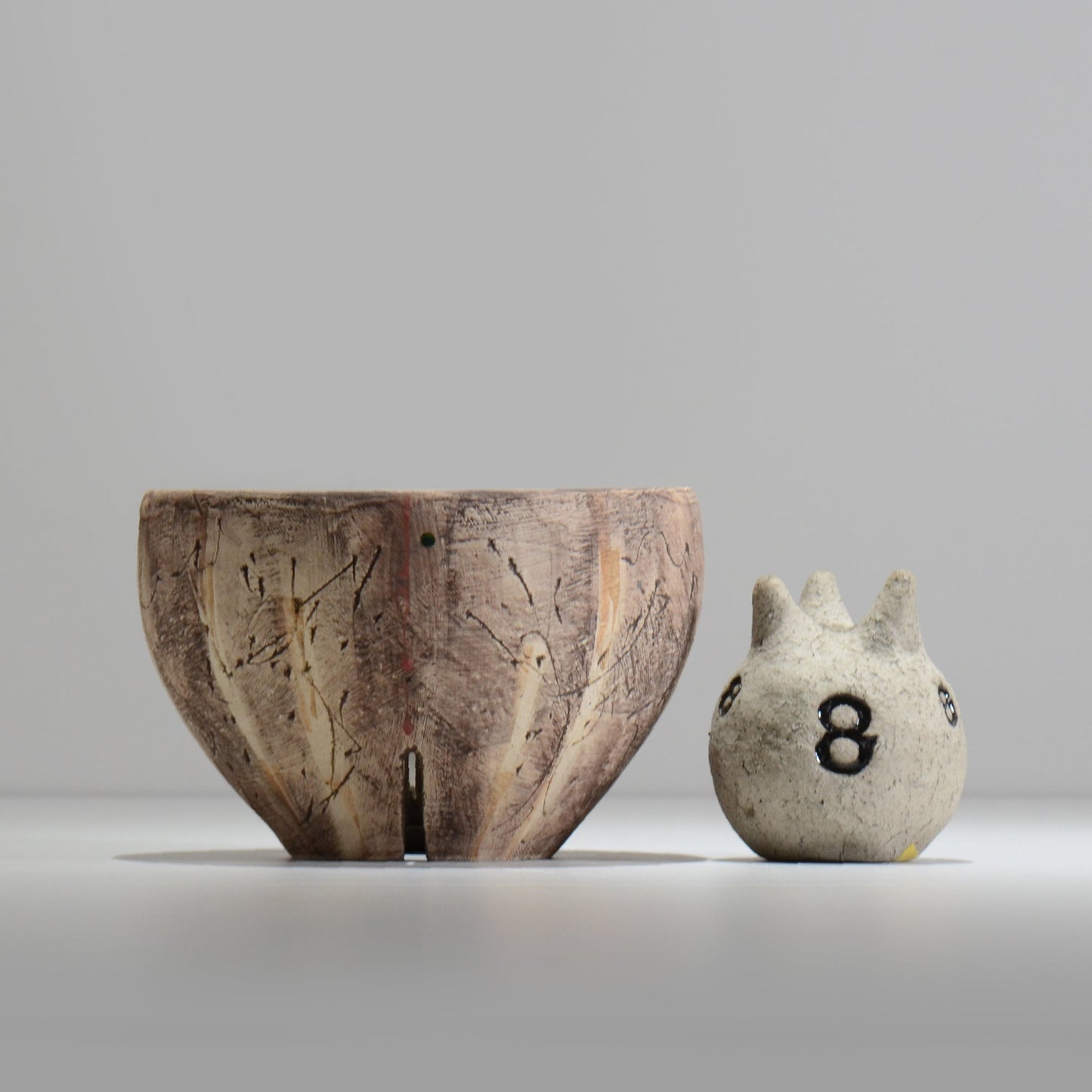 沼野秀章 / 刻ム音 / nu02_so19_l / 約 φ16.3cm  /  植木鉢