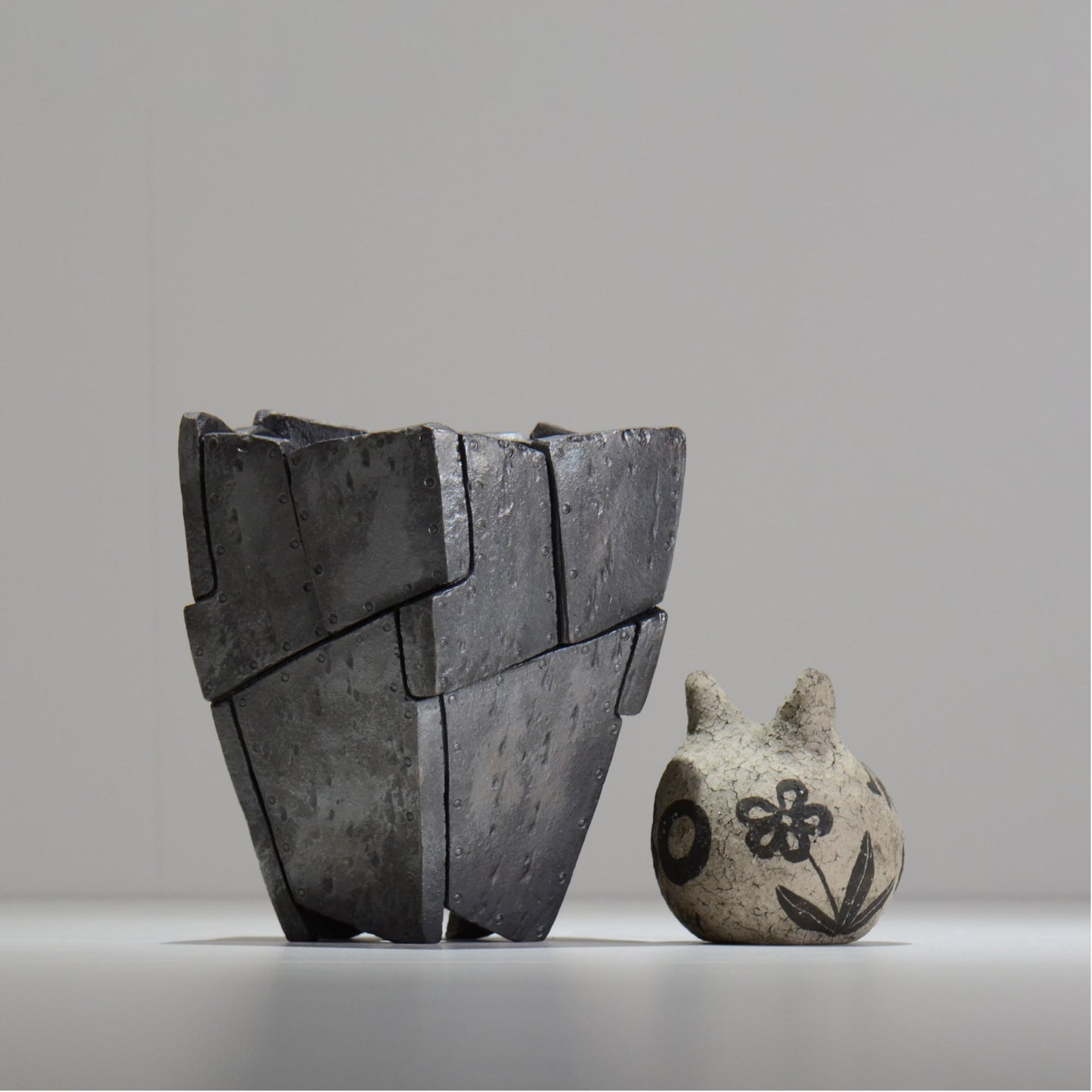 沖誠 / RIVET_SILVER_12/ 約φ13.5cm  /  M /植木鉢