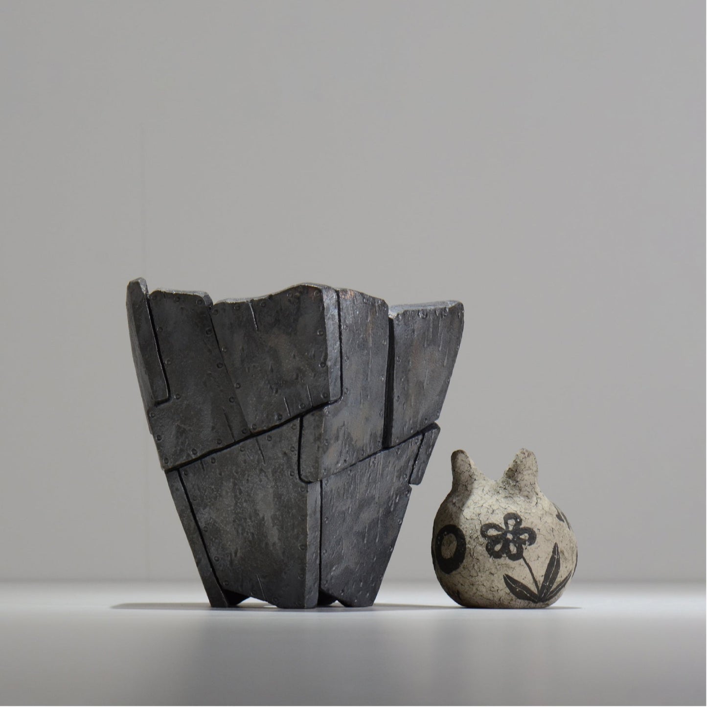 沖誠 / RIVET_SILVER_13/ 約φ17.5cm  / L / 植木鉢