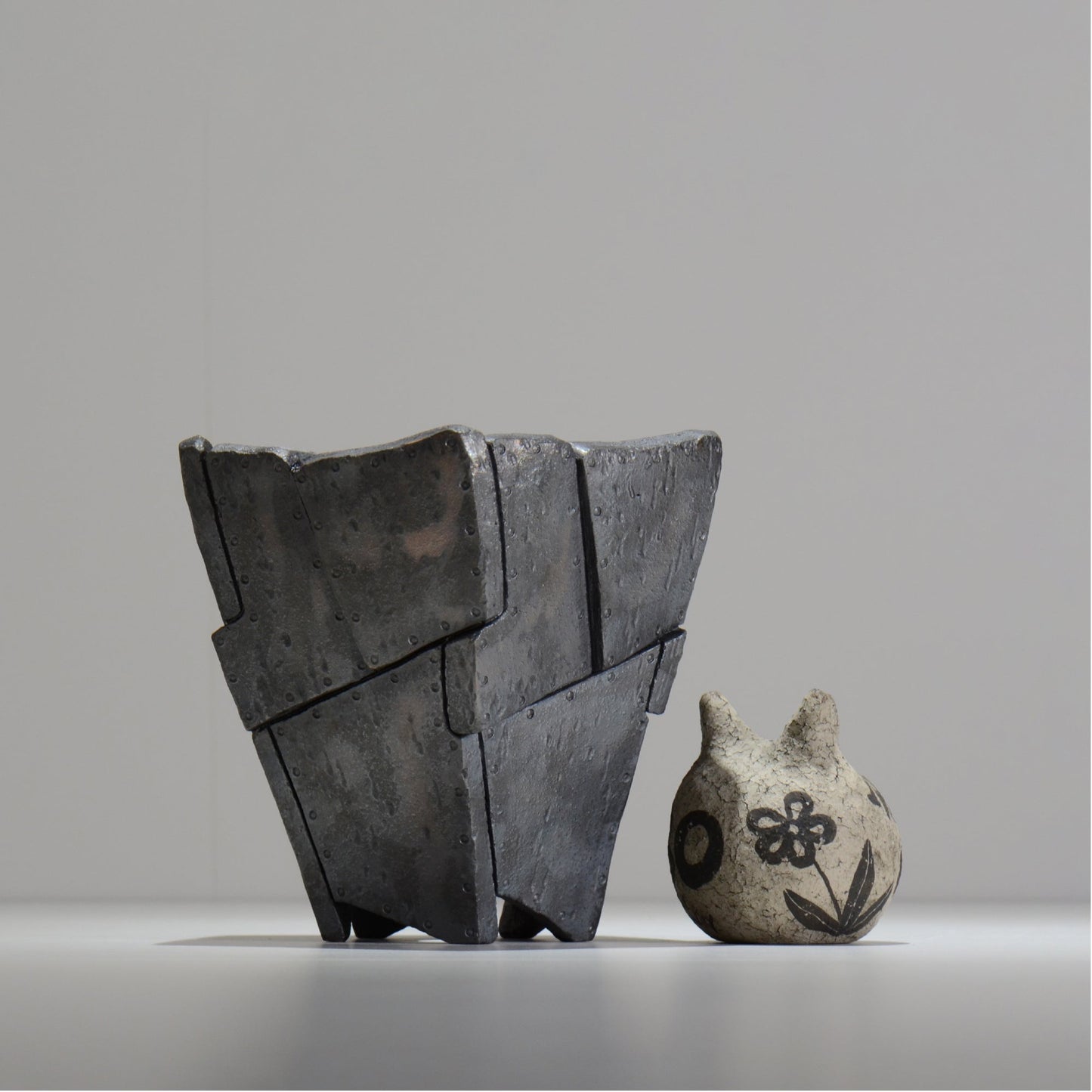 沖誠 / RIVET_SILVER_14/ 約φ17cm  /  L / 植木鉢