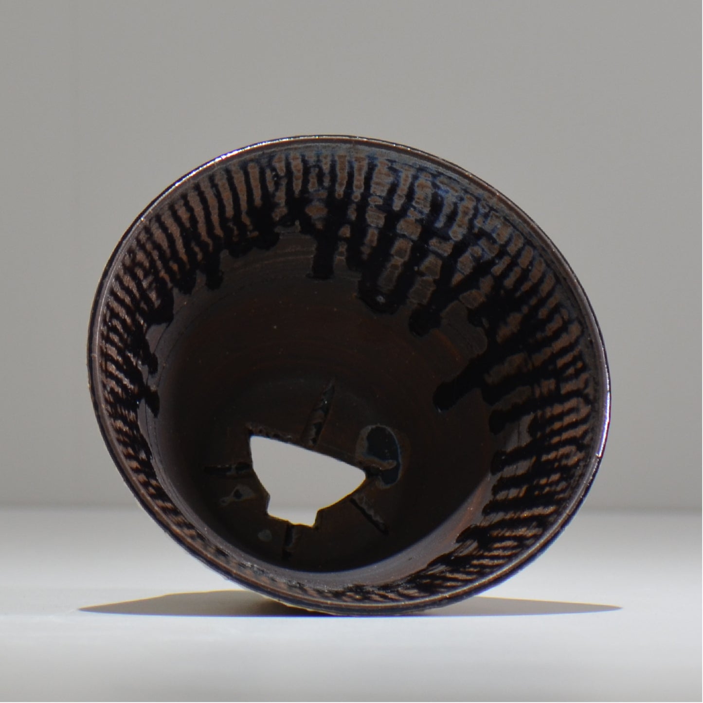 陶房Kibi / シエル ラウンドスプレット / 0056 / 約 φ15cm / 植木鉢