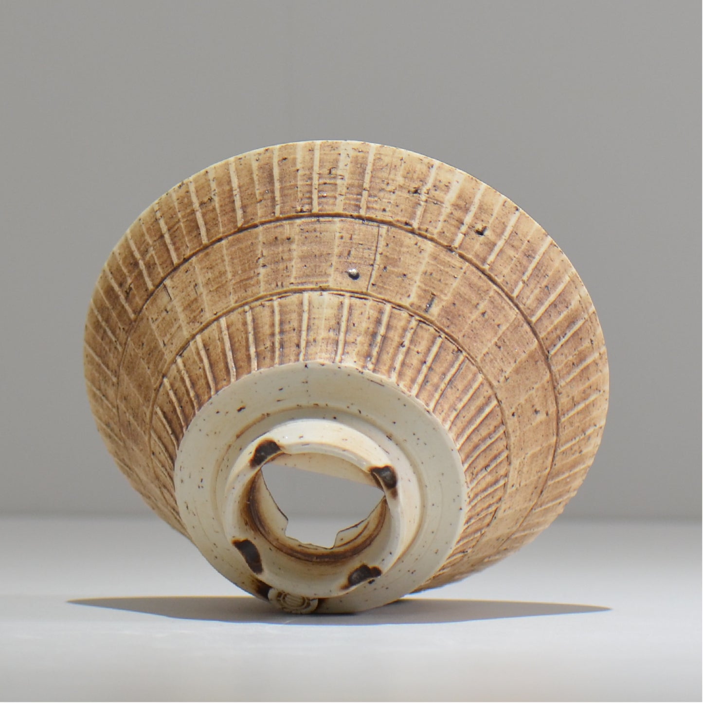 陶房Kibi / シエル ラウンドスプレット / 0056 / 約 φ15cm / 植木鉢