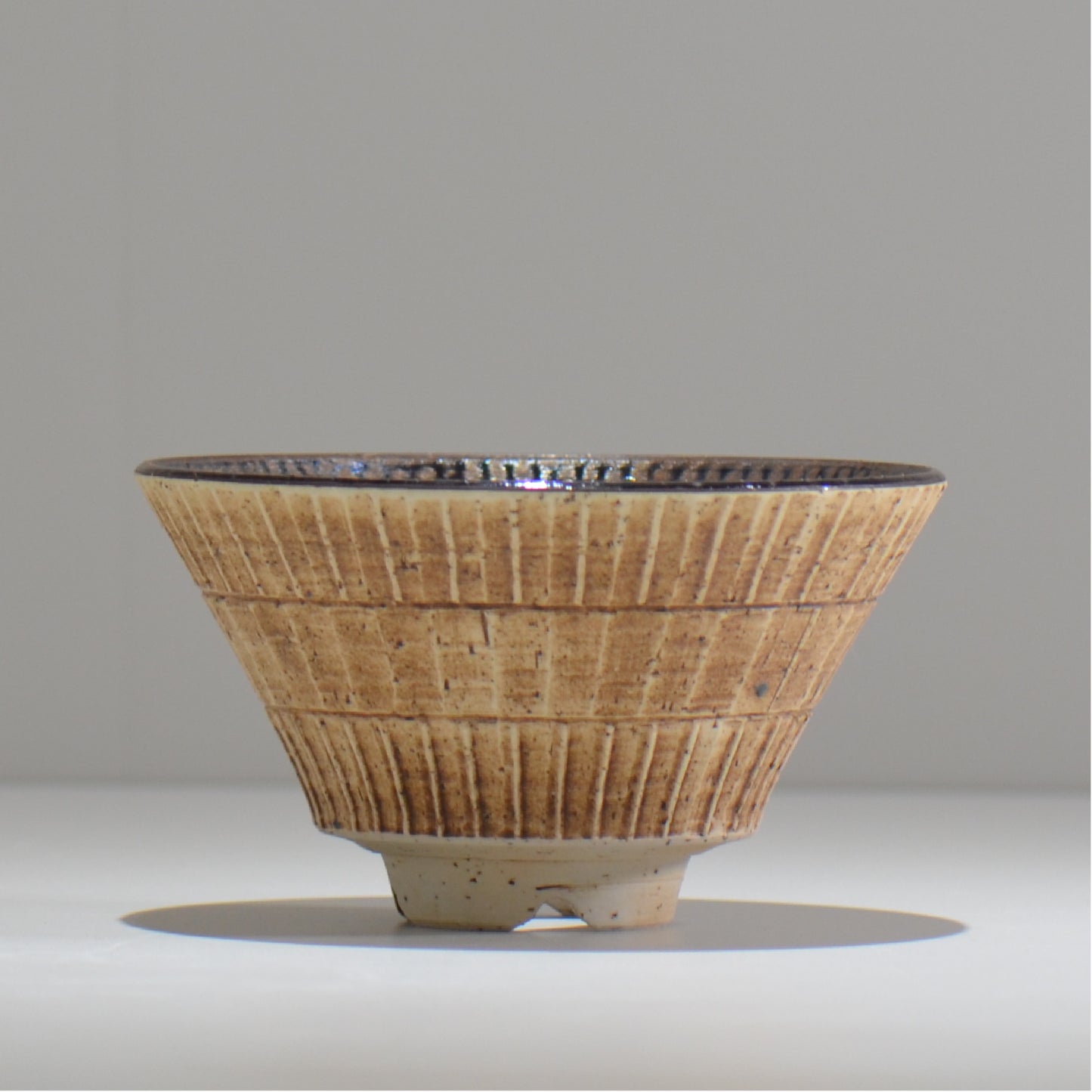 陶房Kibi / シエル ラウンドスプレット / 0056 / 約 φ15cm / 植木鉢