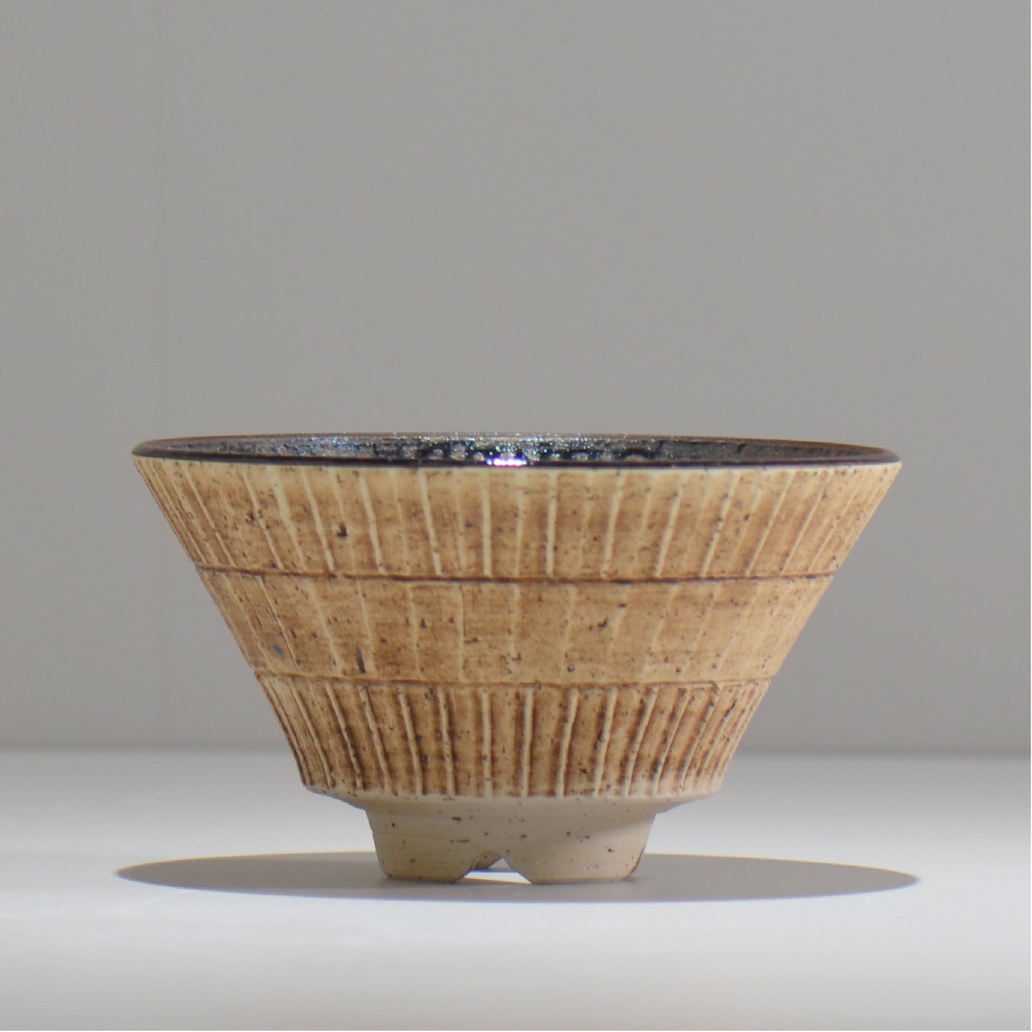 陶房Kibi / シエル ラウンドスプレット / 0056 / 約 φ15cm / 植木鉢