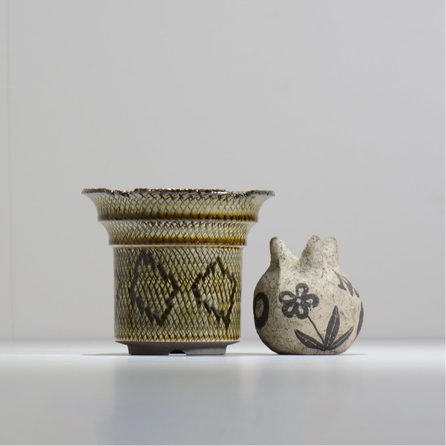 仲田唯希人 / SNAKE02 17/ 約φ13.3cm / 植木鉢